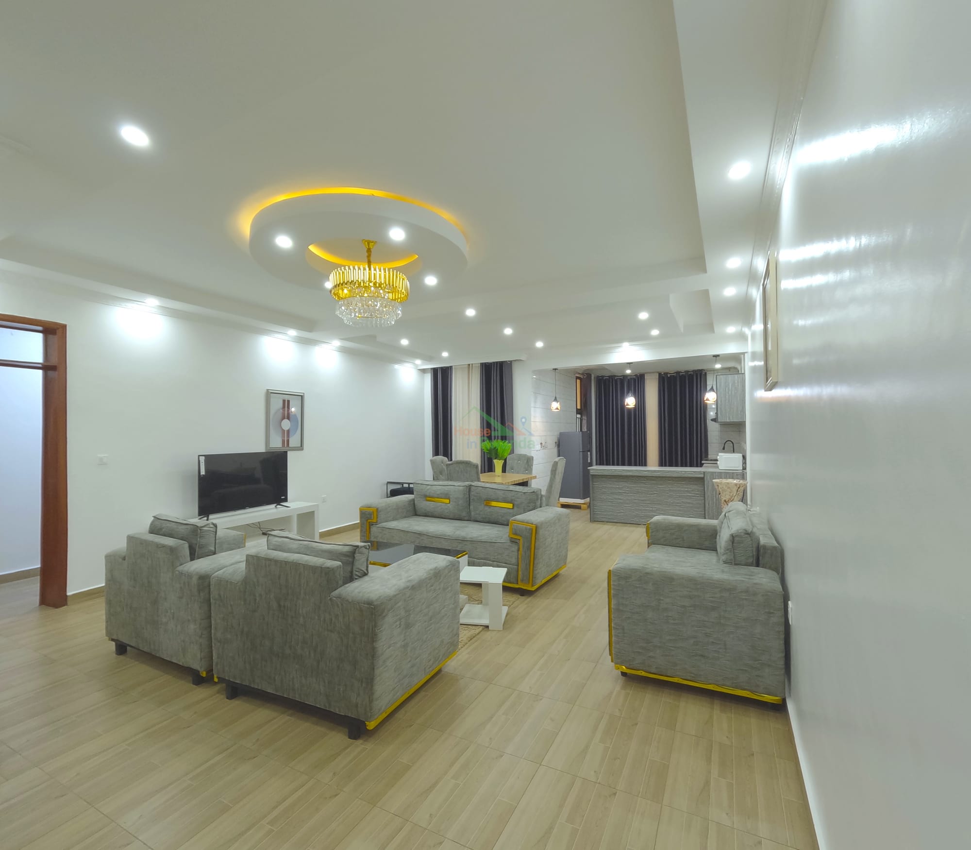 Apartment for rent in Kanombe, Kigali - Bright Furnished 2-Bedroom Apartment in Kanombe