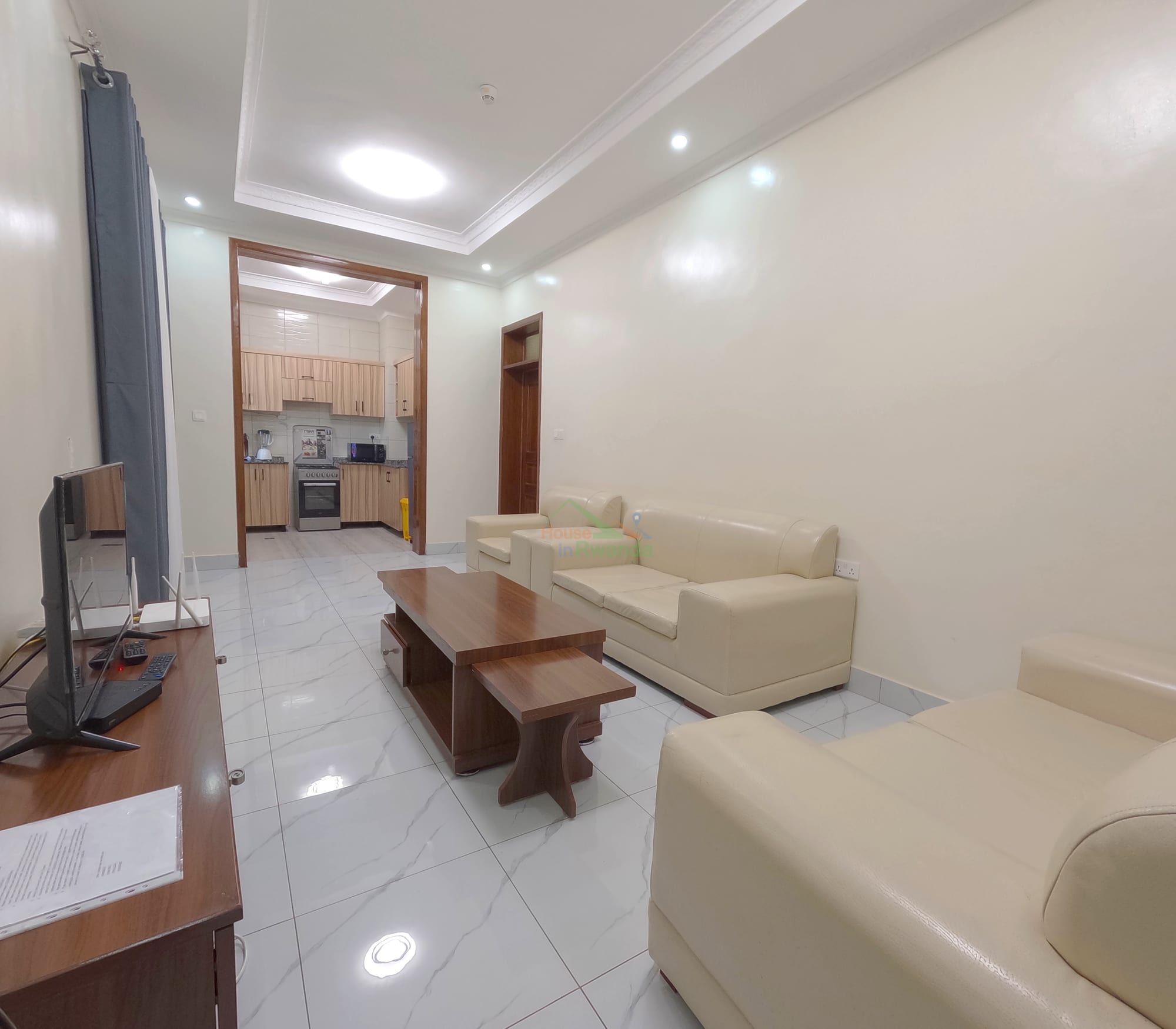 Apartment for rent in Kanombe, Kigali - Well-kept Furnished 2-Bedroom Apartment in Kanombe