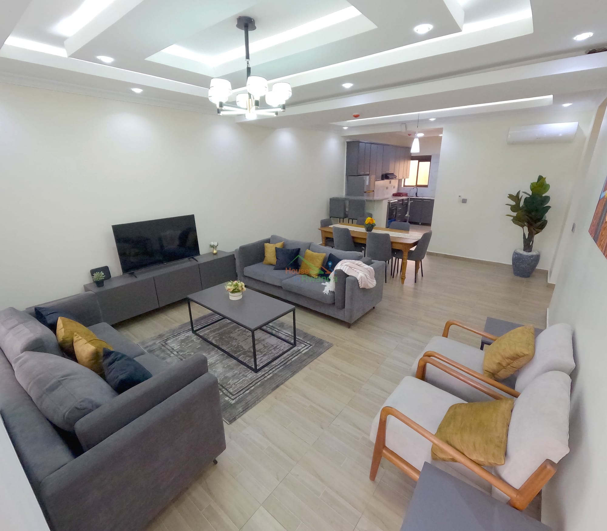 Apartment for rent in Kimironko, Kigali - Modern Furnished 3-Bedroom Apartment in Kimironko