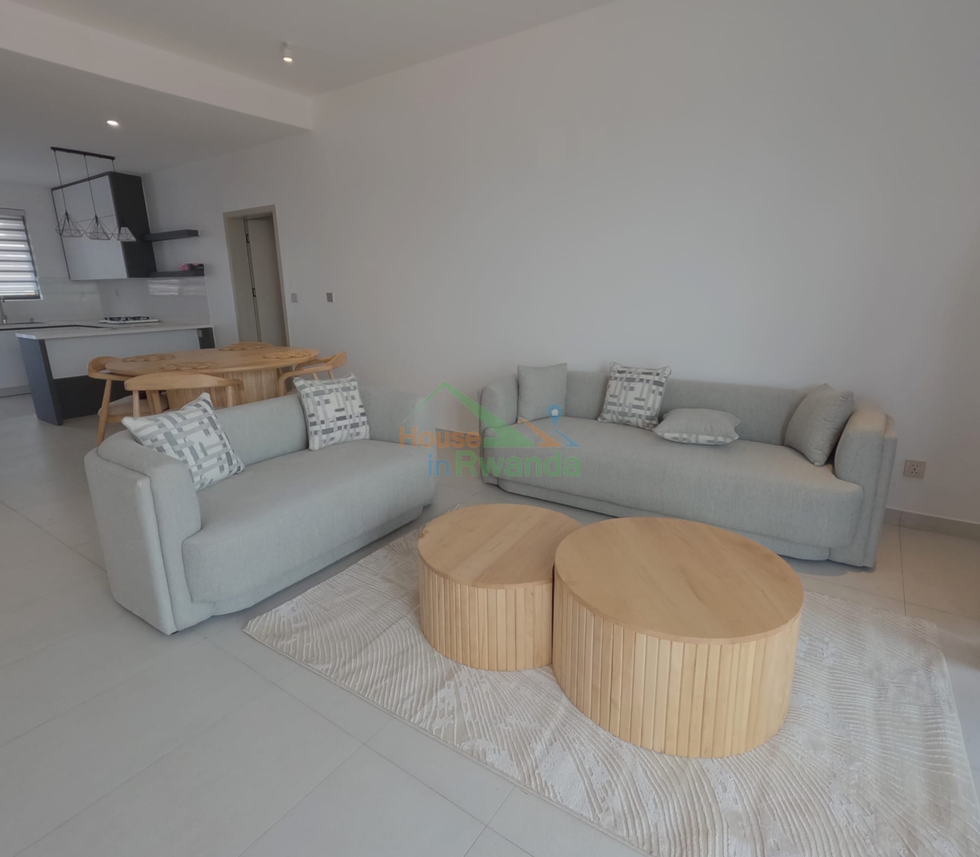 Apartment for rent in Kimironko, Kigali - Bright Semi-furnished 3-Bedroom Apartment in Kimironko